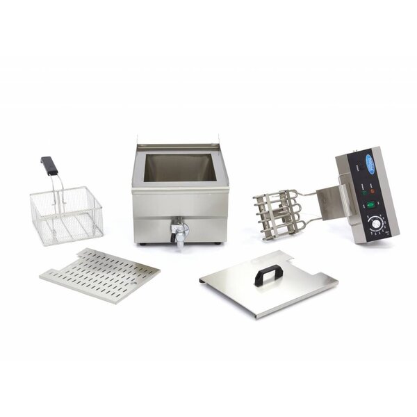 Frituurpan horeca | 50–200°C | RVS | Tapkraan | 3kW (230V) | 336x530x385(h)mm