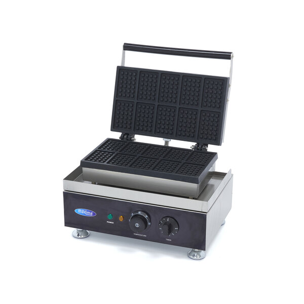 Wafelijzer | 50–300°C | RVS | 10 mini wafels tegelijk | 1.75kW (230V) | 380x310x270(h)mm