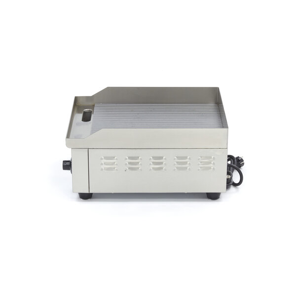 Elektrische grillplaat | 50–300°C | RVS | Gegroefde bakplaat | 2kW (230V) | 360x450x220(h)mm