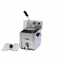 Maxima Frituurpan elektrisch | RVS | RVS behuizing | Tapkraan | 3.3kW (230V) | 315x460x390(h)mm