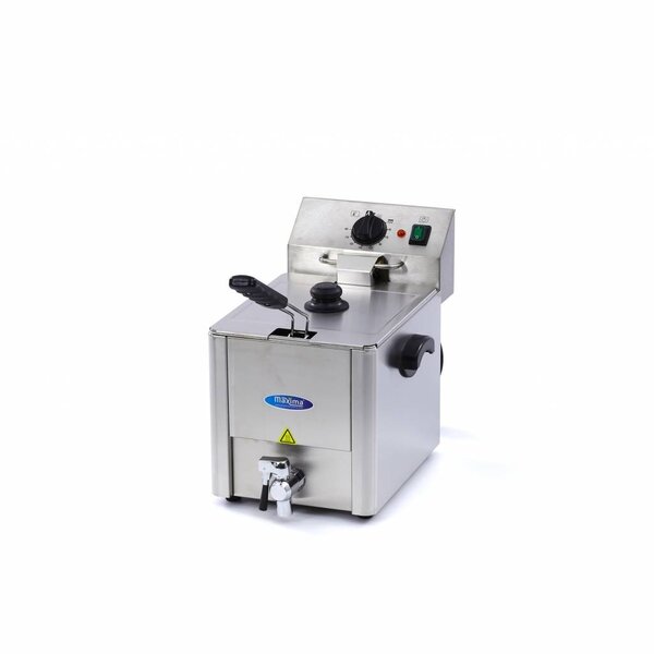 Frituurpan elektrisch | RVS | RVS behuizing | Tapkraan | 3.3kW (230V) | 315x460x390(h)mm