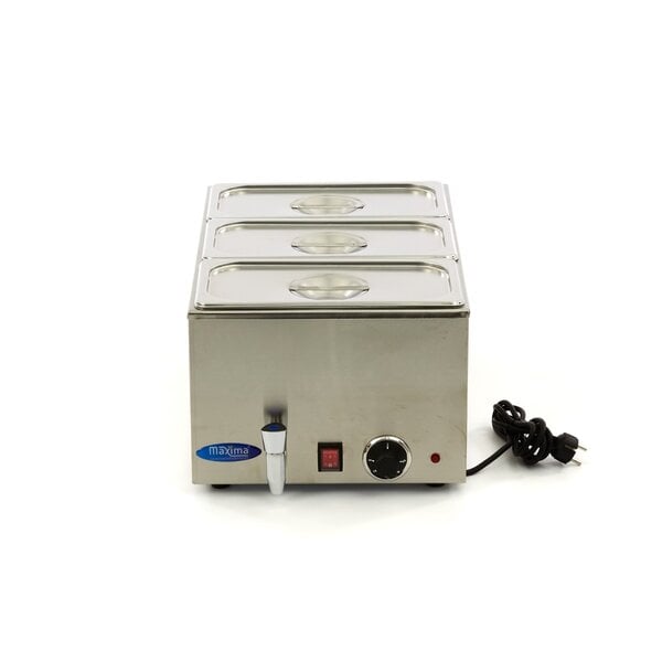 Bain Marie elektrisch | GN | 3 GN Bakken | 30–95°C | 1.2kW (230V) | 338x540x248(h)mm