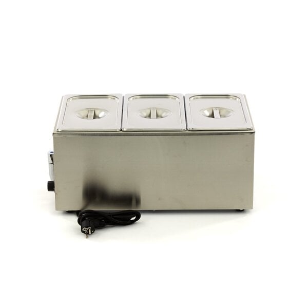 Bain Marie elektrisch | GN | 3 GN Bakken | 30–95°C | 1.2kW (230V) | 338x540x248(h)mm