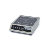 Maxima Inductiekookplaat | RVS | 1 Kookpunt (Ø240mm) | Hoge kwaliteit glazen plaat | 3.5kW (230V) | 330x425x105(h)mm