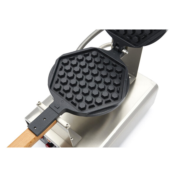 Wafelijzer Honingraat | 50–300°C | RVS | Draaibaar wafelijzer | 1.5kW (230V) | 240x375x305(h)mm