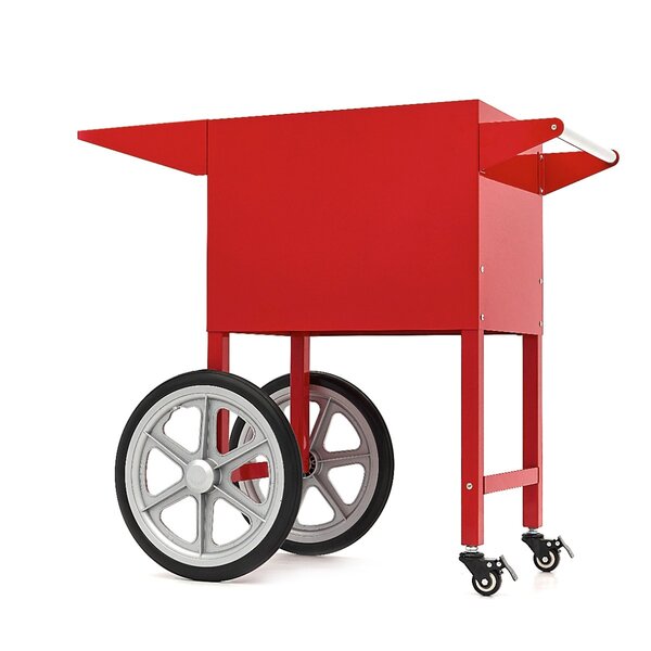 Popcorn Machine Onderstel | Gecoat Staal | Rood | Eenvoudig te monteren | 940x370x820(h)mm