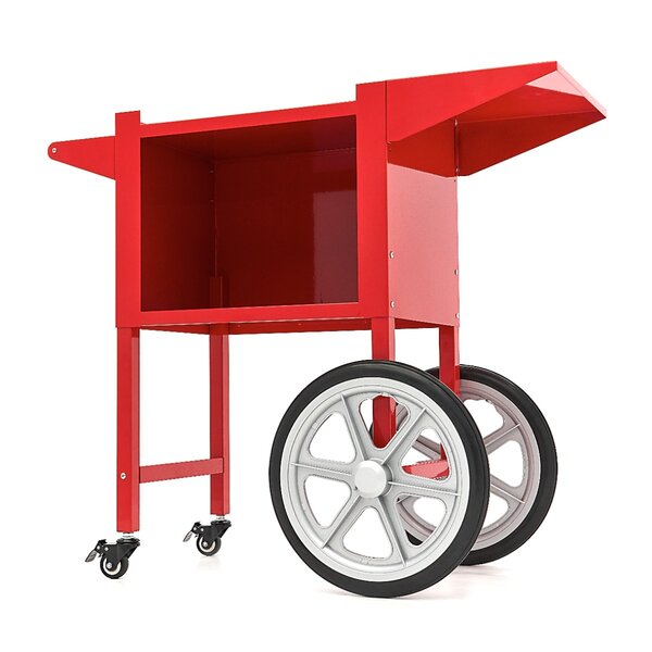 Popcorn Machine Onderstel | Gecoat Staal | Rood | Eenvoudig te monteren | 940x370x820(h)mm