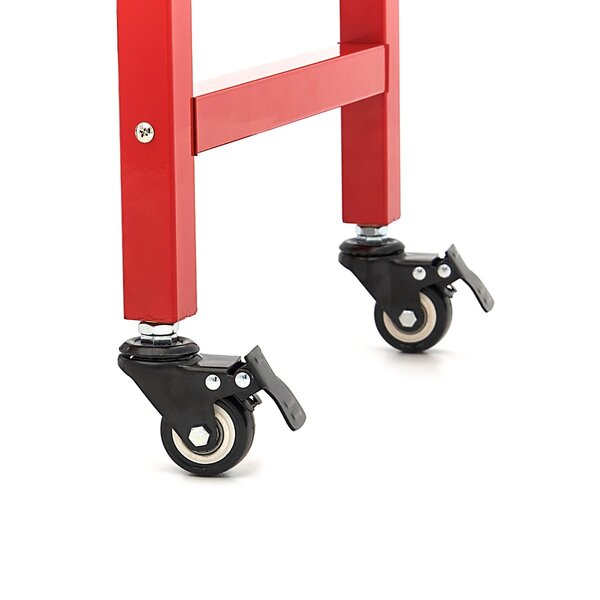 Popcorn Machine Onderstel | Gecoat Staal | Rood | Eenvoudig te monteren | 940x370x820(h)mm