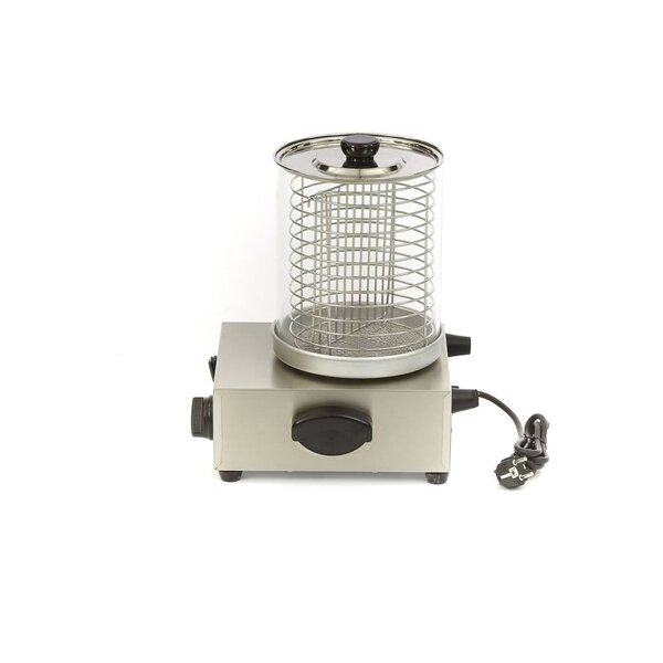 Worstenwarmer | 30–80°C | RVS/Aluminium/Glas | Instelbare thermostaat | 0.8kW (230V) | 360x360x460(h)mm