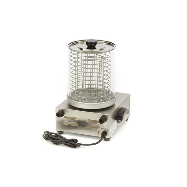 Worstenwarmer | 30–80°C | RVS/Aluminium/Glas | Instelbare thermostaat | 0.8kW (230V) | 360x360x460(h)mm