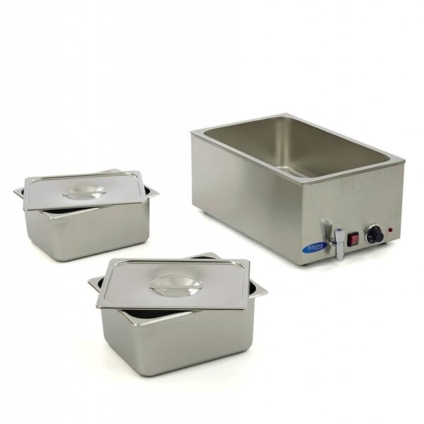 Elektrische bain marie | GN | 2 GN Bakken | 30–95°C | 1.2kW (230V) | 338x540x248(h)mm