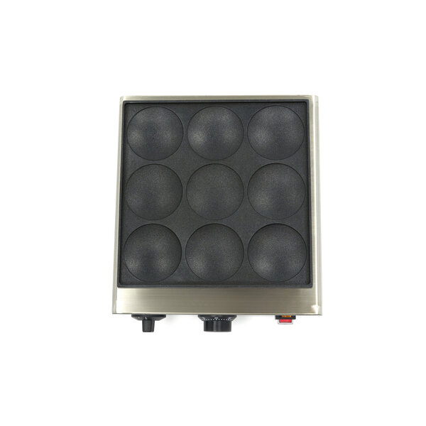 Pannenkoekplaat Amerikaans | 50–300°C | RVS | Antiaanbak bakplaat | 1kW (230V) | 300x380x200(h)mm