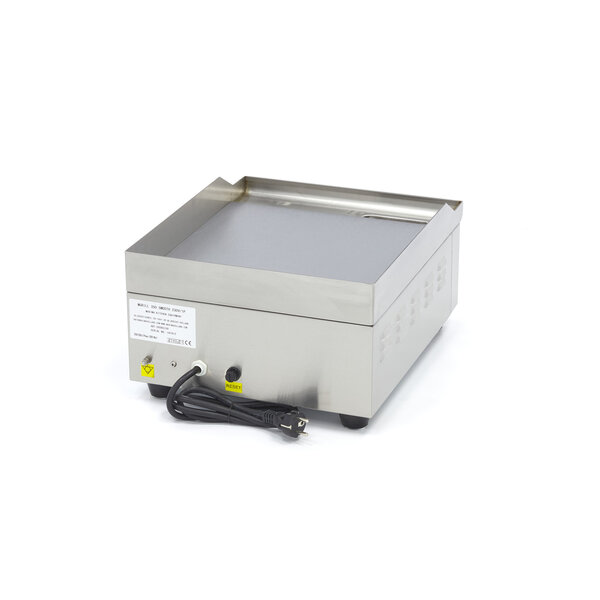 Elektrische grillplaat glad | 50–300°C | RVS | RVS behuizing | 2kW (230V) | 360x450x220(h)mm