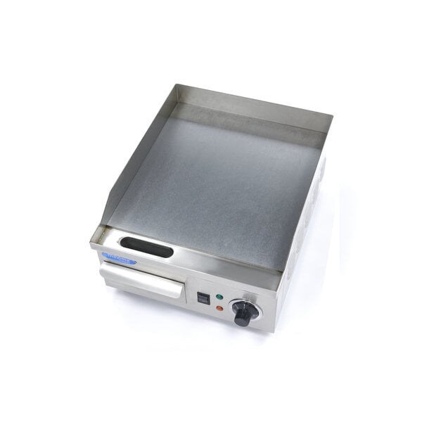 Elektrische grillplaat glad | 50–300°C | RVS | RVS behuizing | 2kW (230V) | 360x450x220(h)mm