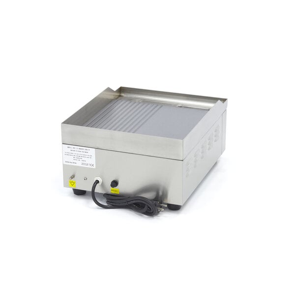 Elektrische grillplaat | 50–300°C | RVS | RVS spatschermen | 2kW (230V) | 360x450x220(h)mm