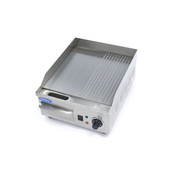 Elektrische grillplaat | 50–300°C | RVS | RVS spatschermen | 2kW (230V) | 360x450x220(h)mm