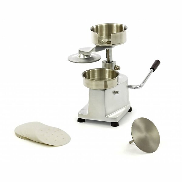 Hamburgerpers | RVS | Handmatig tafelmodel | RVS onderdelen | 211x288x275(h)mm