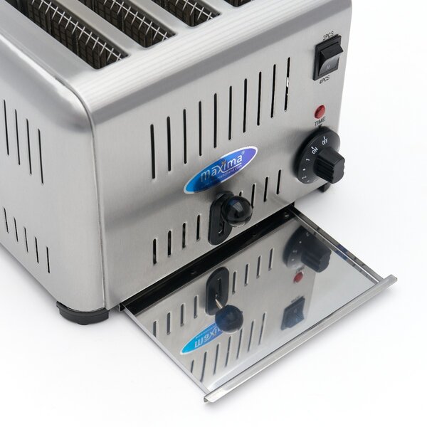 Broodrooster | RVS | Retro design | Kruimellade | 1.8kW (230V) | 290x250x220(h)mm