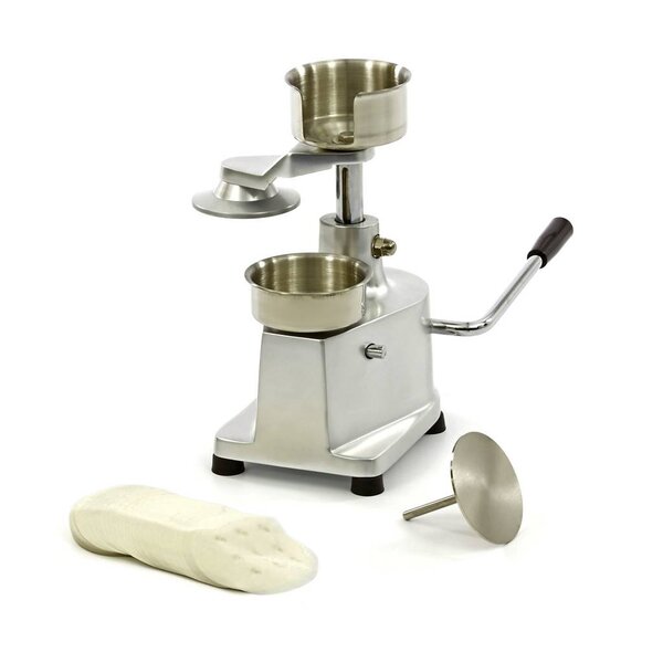 Hamburgerpers | RVS | Handmatig tafelmodel | RVS onderdelen | 211x289x275(h)mm