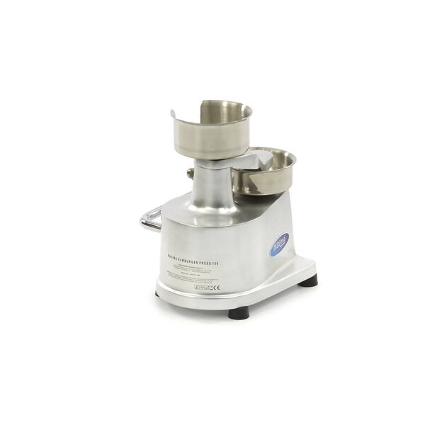 Hamburgerpers | RVS | Handmatig tafelmodel | RVS onderdelen | 211x289x275(h)mm