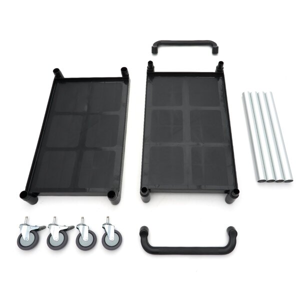 Serveerwagen | Aluminium/Kunststof | Aluminium constructie | Twee kunststof werkbladen | 1030x505x960(h)mm