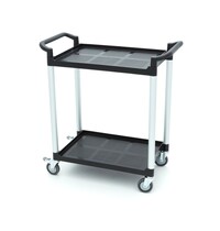 Maxima Serveerwagen | Aluminium/Kunststof | Aluminium constructie | Twee kunststof werkbladen | 865x425x930(h)mm