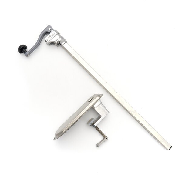 Blikopener handmatig | RVS | Handmatige bediening | Stevige tafelklem | 260x115x730(h)mm