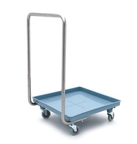 Maxima Korven Transportwagen | RVS constructie | Ergonomische handgreep | Robuuste zwenkwielen | 540x600x880(h)mm