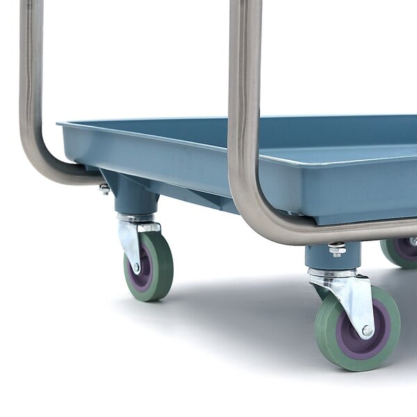 Korven Transportwagen | RVS constructie | Ergonomische handgreep | Robuuste zwenkwielen | 540x600x880(h)mm