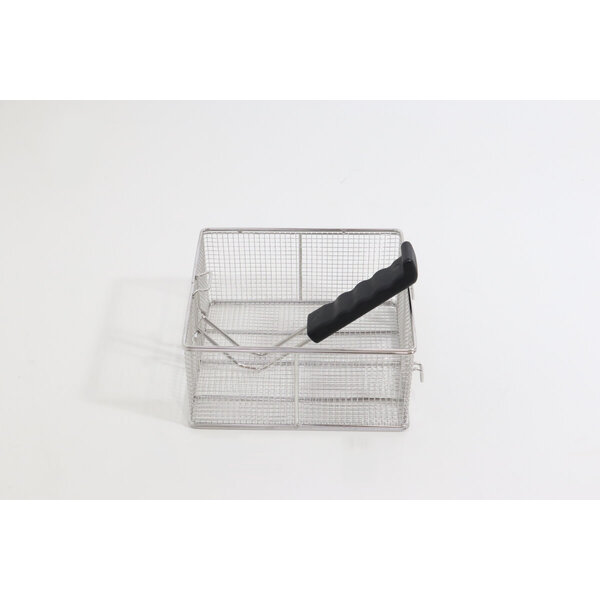 Frituurmand met handvat | Vaatwasserbestendig mandje | Handvat afneembaar | 255x235x120(h)mm