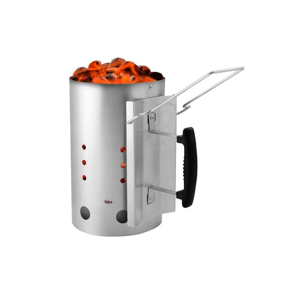 Brikettenstarter | Gealuminiseerd staal | Cool touch handgreep