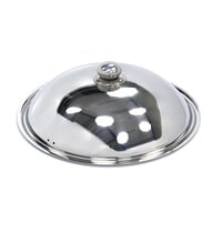 Maxima Wok Deksel RVS Inductie | Perfect passend | Ergonomisch handvat | Vaatwasserbestendig | Ø360x80(h)mm 