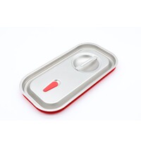 Maxima Gastronorm Deksel RVS | Luchtdicht rubber | Omgevouwen randen | Vaatwasmachinebestendig | 310x160x20(h)mm