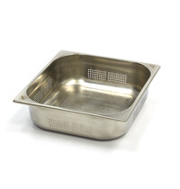 Maxima GN-Bak | RVS | 2/3 GN | Hoogte 100mm | Geperforeerd | 354x325x100(h)mm