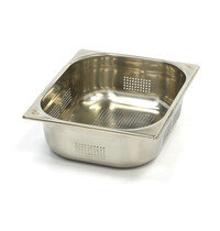 Maxima GN-Bak | RVS | 1/2 GN | Hoogte 100mm | Geperforeerd | 325x265x100(h)mm