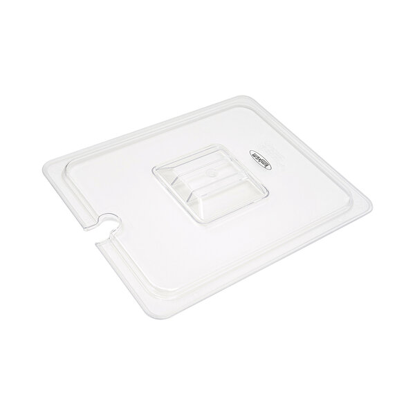 GN-Deksel | Polycarbonaat | 1/2 GN | Handgreep | Lepeluitsparing