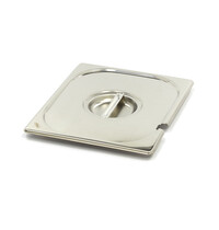Maxima GN-Deksel | RVS | 1/2 GN | Handgreep | Lepeluitsparing 