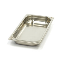 Maxima Gastronorm Bak RVS | Stapelbaar | Vaatwasmachinebestendig | Omgevouwen randen | 325x176x40(h)mm 