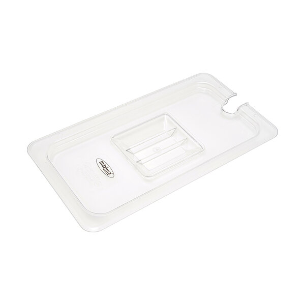 GN-Deksel | Polycarbonaat | 1/3 GN | Handgreep | Lepeluitsparing