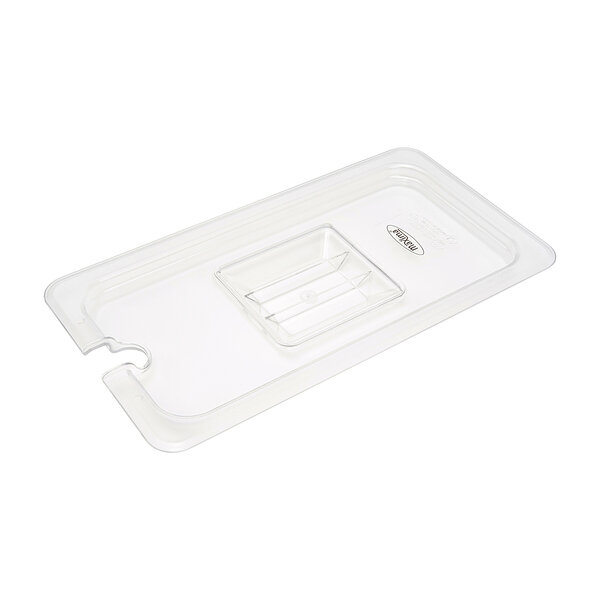 GN-Deksel | Polycarbonaat | 1/3 GN | Handgreep | Lepeluitsparing