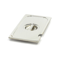 Maxima GN-Deksel | RVS | 1/3 GN | Handgreep | Lepeluitsparing 
