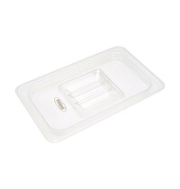 Maxima GN-Deksel | Polycarbonaat | 1/4 GN | Handgreep 