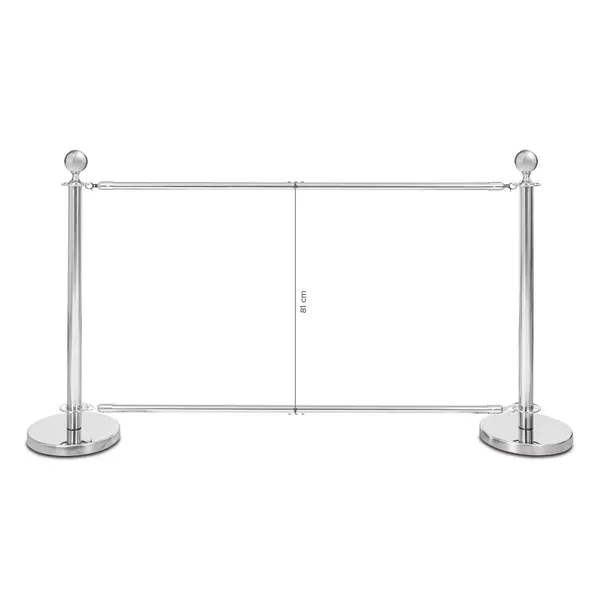 Onderbalk | Luxus Banner-/Afzetpalen | Verchroomd