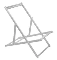 Luxus Inklapbaar Strandstoelframe | Aluminium | Zilvergrijs | In-/Outdoor | 530x950x660(h)mm 