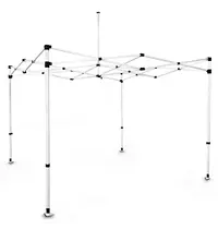 Luxus Opvouwbaar Partytentframe | BLANC | Staal | Wit | Incl. Roltas | 3000x3000x3430(h)mm 