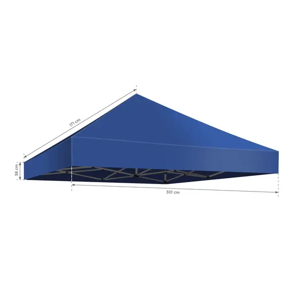 Dakdoek | BLANC | Polyester | Blauw | Waterdicht | 3000x3000