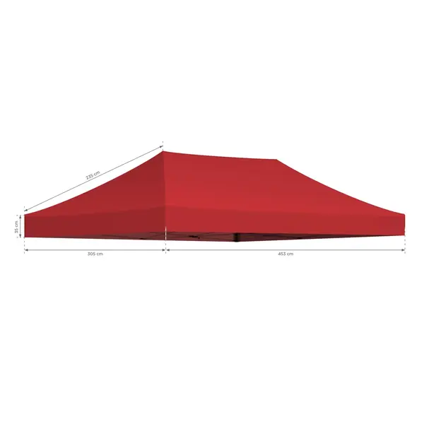Dakdoek | BLANC/EVEREST | Rood | Polyester | Waterdicht | 4500x3000mm
