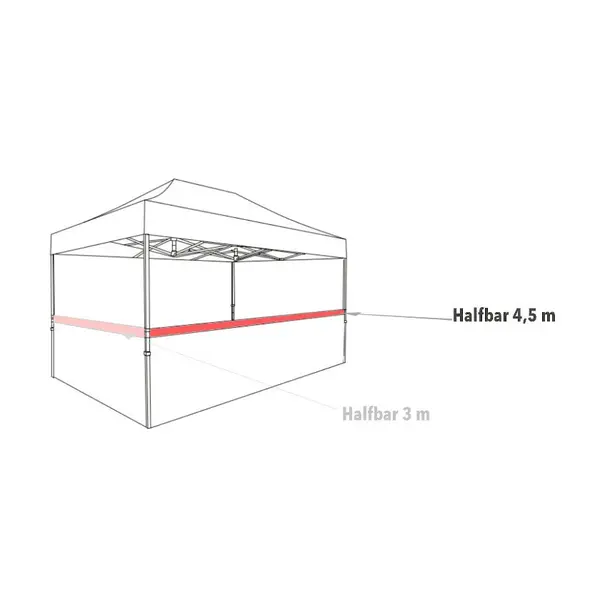 Lage Dwarsbalk | BLANC/EVEREST | Aluminium | 4500mm