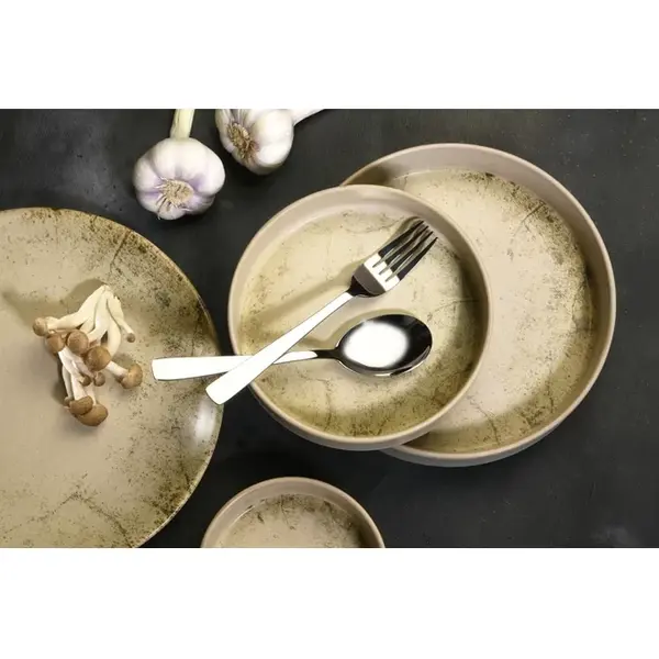 Borden | SAVANNE | Porselein | Beige | 6 Stuks | Ø270mm