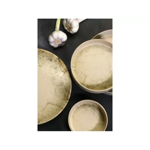 Borden | SAVANNE | Porselein | Beige | 12 Stuks | Ø210mm